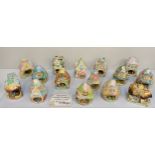 15x Individual Hand Painted Porcelain Cottages