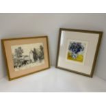 Framed Pictures - St Edmunds Church and Winter Pansies