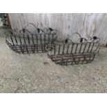 Pair of Metal Planters