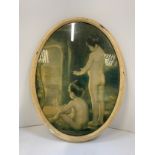 Wood Framed Oval Picture