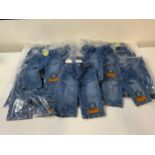 Large Quantity (Approx 23) of Boys Football Denim Jeans - Various