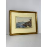 Watercolour of the South of France by William Edward Croxford c1910 - Visible Picture 27cm x 19cm