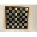 Metal/Leather Inlaid Chess Board