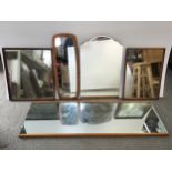 5x Vintage/Retro Mirrors