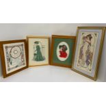 4x Framed Cross Stitch Pictures