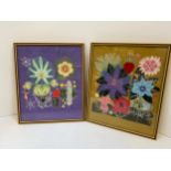 2x Framed Embroideries