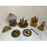 Brassware, Buddhas and Bird Cage etc