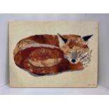 Signed Canvas Picture - Fox