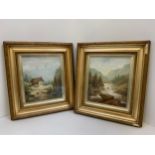 2x Gilt Framed Signed Pictures