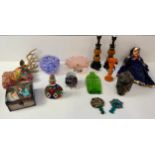 Glass Bowls, Decorative Box, Tribal Head and Puppet etc