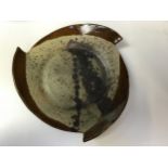 Studio Pottery Plate with Makers Mark