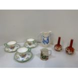 Shelley Cups and Saucers and 2x Jugs etc