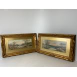 2x Gilt Framed Picture - Rural Scenes