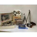 Vintage Photographic Equipment - Prinz Projector, Film Splicer, Movie-Lite Portable Lighting Unit