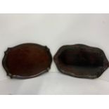 Oval Japanese Wooden Tray and One Other