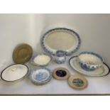 Meat Plates and Vintage Willow Pattern China etc