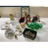 Teddy Bears, Sundae Dishes, China and Ornaments etc