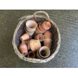 Log Basket and Contents - Terracotta Pots