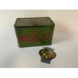 Old Nosegay Tin Box and AA Badge