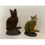 2x Door Porters - 18cm and 23cm High - Cats