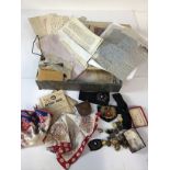 Ephemera, Military Buttons and Ration Books etc