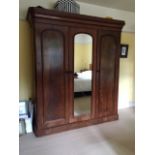 Victorian Mahogany Triple Wardrobe with Fitted Interior (Dismantled)