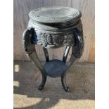 Carved Plant Stand - 76cm H