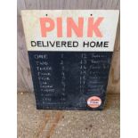 Pink Paraffin Board - 60cm H
