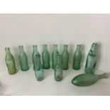 Marble Bottle, Torpedo Bottle, 2x 1900s Ale Bottles, 7x WWII Coca Cola Bottles - Dug Up on Ascension