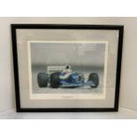 Framed Harry Amson Print - Nigel Mansell
