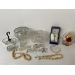 Glassware and Jewellery etc