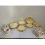 Collection of Johnson Bros Victorian China and 2x Cheese Dishes