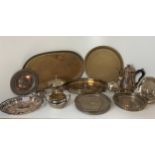 Quantity of Brass and Silver Plated Ware