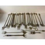 Collection of Brass Toasting Forks