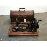 Old Wood Cased Singer Sewing Machine