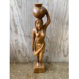 Carved Treen Figure - 73cm H