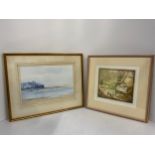 2x Signed Framed Prints - Boats at Appledore and Favourite Chair