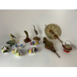 Danbury Mint The Four Seasons Flower Baskets, Fire Bellows, Fan and Lidded Glass Pot etc