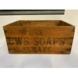 CWS Soap Advertising Pine Box - 48cm x 33cm x 22cm