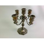 Silver Plate Entwined Candelabra - 20cm