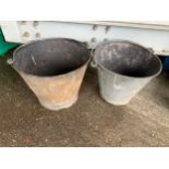 2x Galvanised Buckets