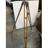 Antique Wooden Surveyors Theodolite Tripod by Watts