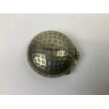 Dunlop Square Mesh Silver Plated Golf Ball Pocket Watch - with Enamel Inlay "Dunlop No 5" to the