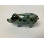 Lauder Barnstaple North Devon Slipware Art Pottery Pig - Repair to Leg 12.5cm in Length