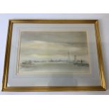 Framed Watercolour - Rene-Marie Dujardin - Visible Picture 49cm x 30cm