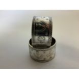 Pair of Silver Napkin Rings - 50gms