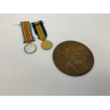 Death Penny and 2x Medals for Private Albert Henry Hill Devon Regiment