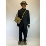 WWII ARP Warden Uniform on Manikin