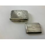 2x Silver Cigarette Cases