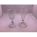 2x Victorian Wine Glasses